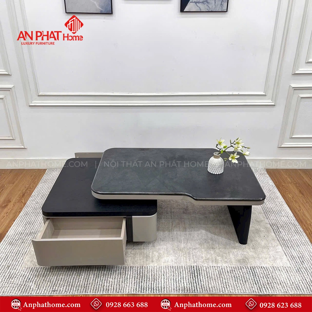 Bàn trà đôi decor nhập khẩu B-2934 11 Bàn trà sofa hiện đại