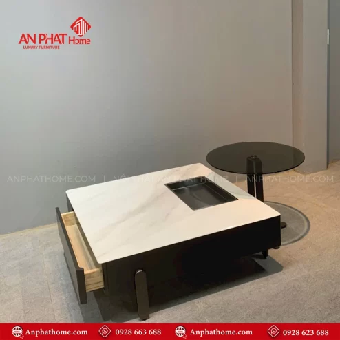 Bàn trà đôi mặt đá nhập khẩu B-2942 An Phát Home