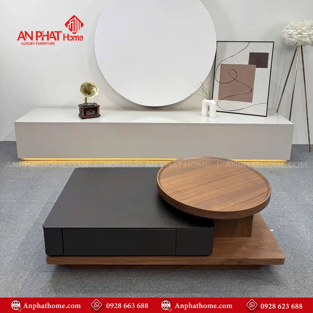 Bàn trà đôi mặt đá thiết kế độc đáo B-2984 An Phát Home