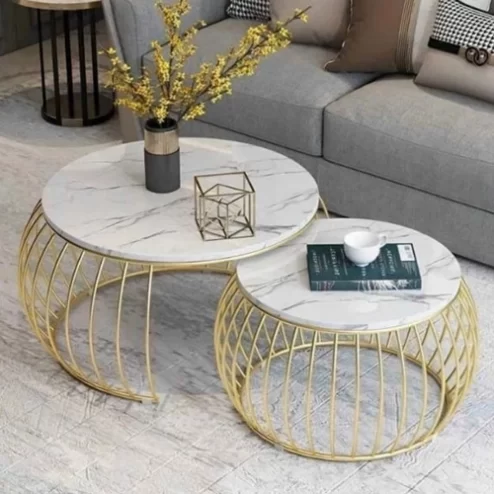 Bàn trà đôi mặt đá thiết kế độc đáo B-2990 An Phát Home