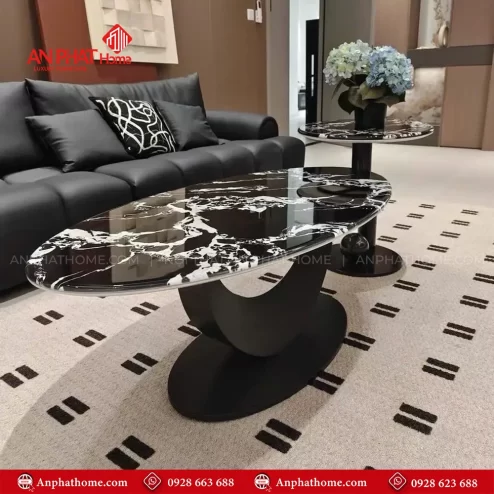 Mẫu bàn sofa mặt đá