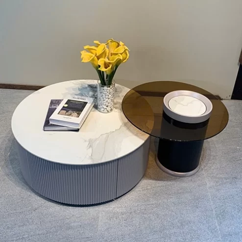 Bàn trà đôi tròn nhập khẩu cao cấp B-2929 An Phát Home