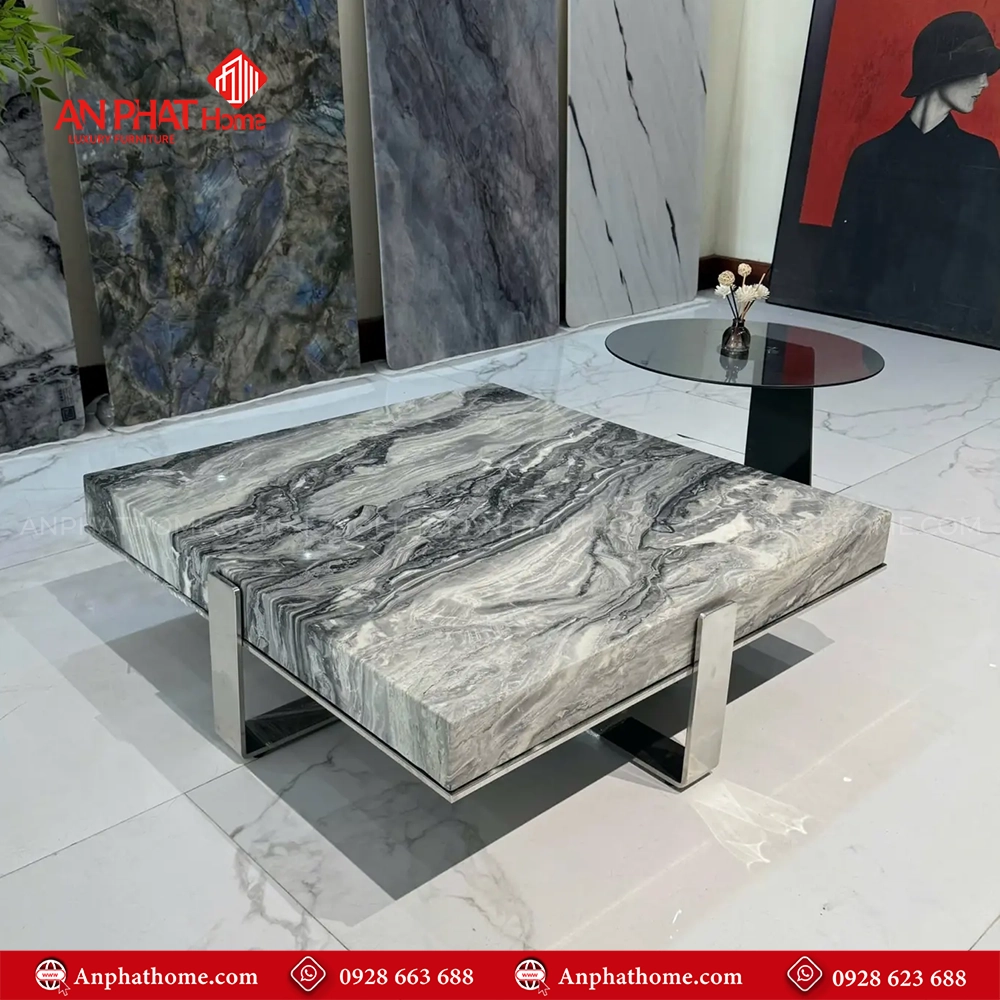 Bàn trà đôi vuông mix màu độc đáo B-3005 6 Mẫu bàn trà đẹp hiện đại