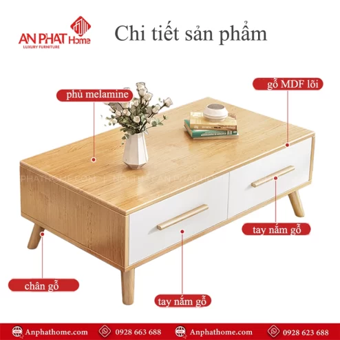 Bàn trà phòng khách hiện đại