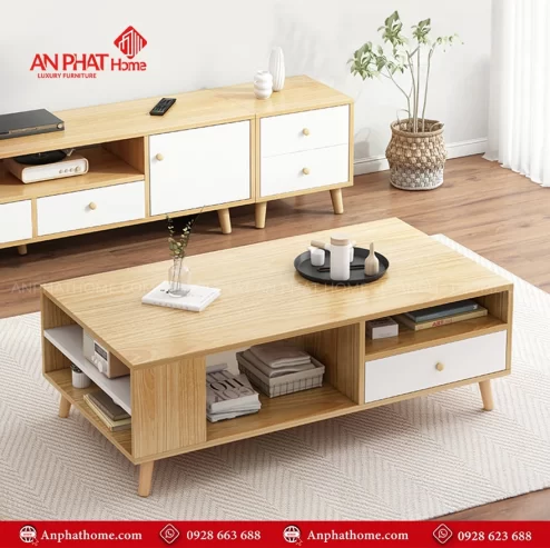 Bàn trà hiện đại bằng gỗ thanh lịch B-2961 An Phát Home