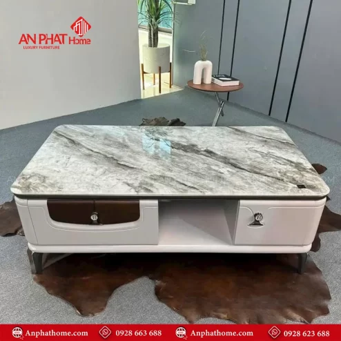 Bàn trà hiện đại mặt đá vuông B-2978 An Phát Home