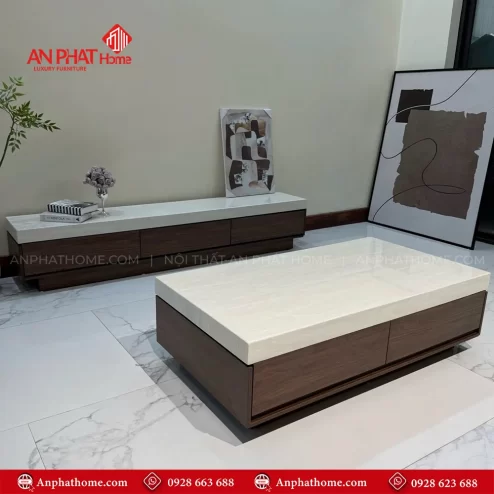 Ban tra mat da chu nhat ket hop go cao cap nhap khau B 3023 5