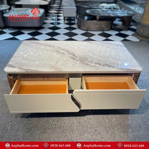 Bàn trà mặt đá nhập khẩu đẹp hiện đại