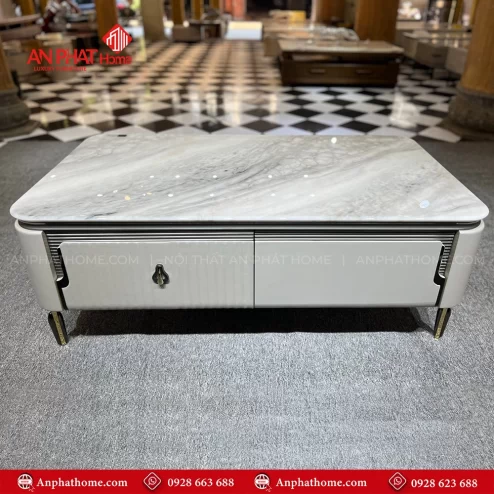 Bàn trà mặt đá chữ nhật nhập khẩu thời thượng B-3040 An Phát Home