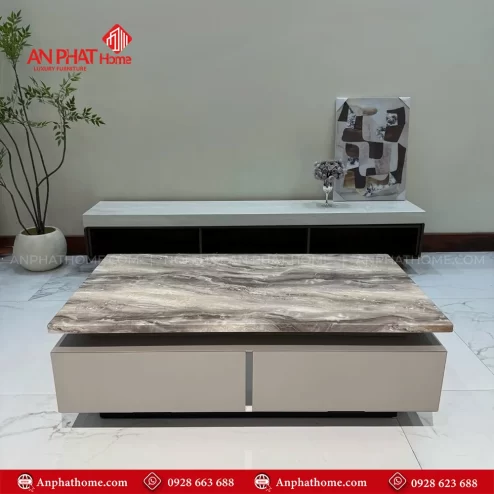 Bàn trà mặt đá chữ nhật sang trọng B-3022 An Phát Home