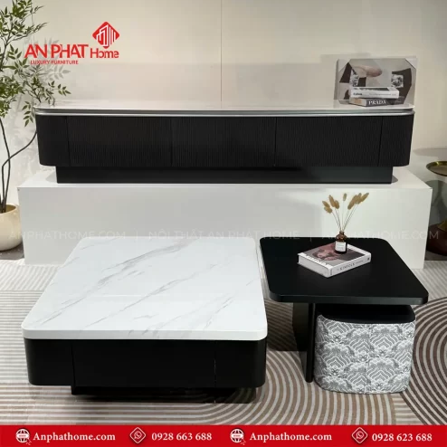 Bàn trà mặt đá đôi cao cấp B-2795 An Phát Home