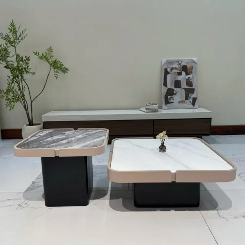 Bàn trà mặt đá đôi có ngăn kéo nhập khẩu đẹp B-3026 An Phát Home