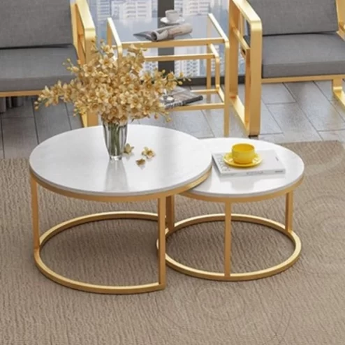 Bàn trà mặt đá đôi thanh lịch B-2989 An Phát Home