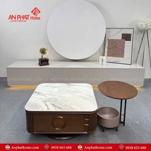 Bàn trà mặt đá đôi vuông cao cấp B-2980 An Phát Home