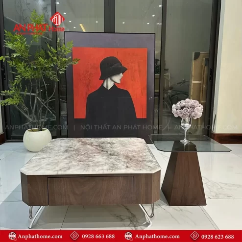 Bàn trà mặt đá đẹp hiện đại