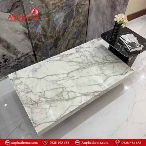 Mẫu bàn sofa mặt đá