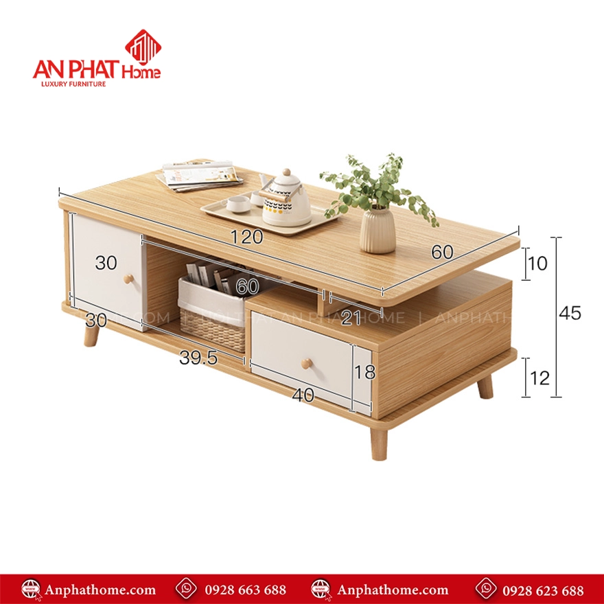 Bàn trà phòng khách hiện đại kiểu dáng mới B-2943 6 Ban tra phong khach hien dai kieu dang moi B 2943 3