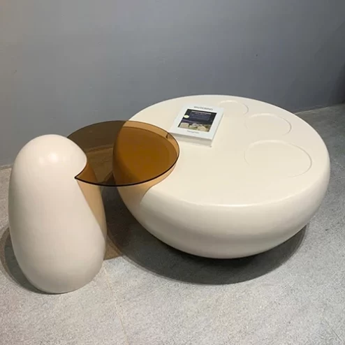 Bàn trà tròn họa tiết móng mèo độc đáo B-2935 An Phát Home