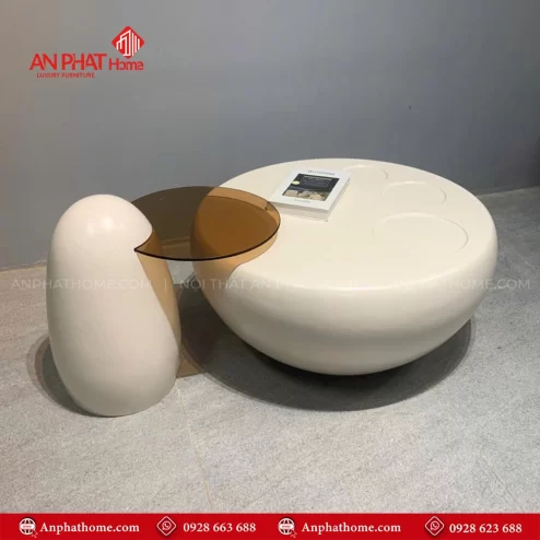 Bàn trà tròn họa tiết móng mèo độc đáo B-2935 An Phát Home