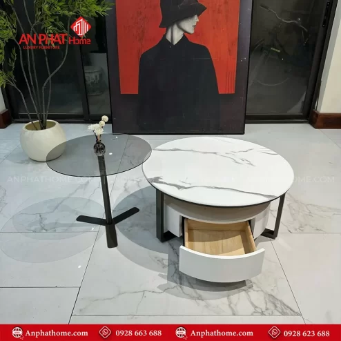 Bàn trà mặt đá hiện đại