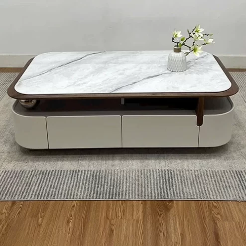 Bàn trà vuông mặt đá sang trọng B-2954 An Phát Home