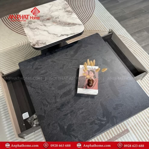 Mẫu bàn trà mặt đá đẹp