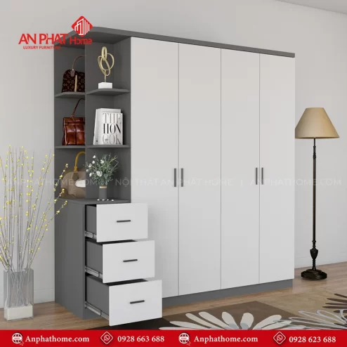 Mẫu tủ quần áo trong phòng ngủ hiện đại