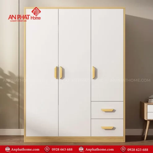 Thiết kế mẫu tủ quần áo gỗ trong phòng ngủ