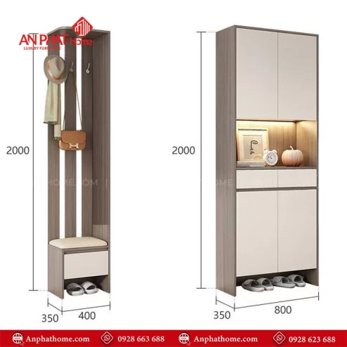 Tủ giày thông minh kích thước đa dạng