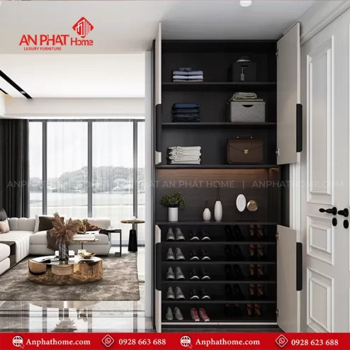 Đóng tủ giày kịch trần giá rẻ tại Hà Nội, TPHCM