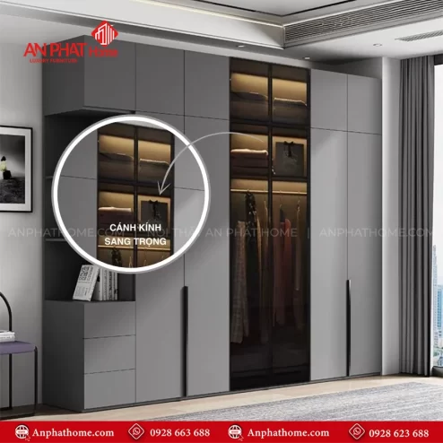 Tủ quần áo gỗ công nghiệp MDF