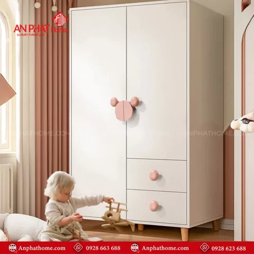 Mẫu tủ quần áo đẹp hiện đại cho bé gái TA-666 An Phát Home