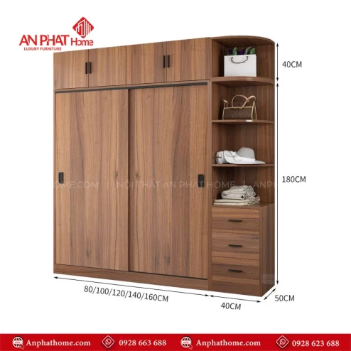 Mẫu tủ quần áo trong phòng ngủ