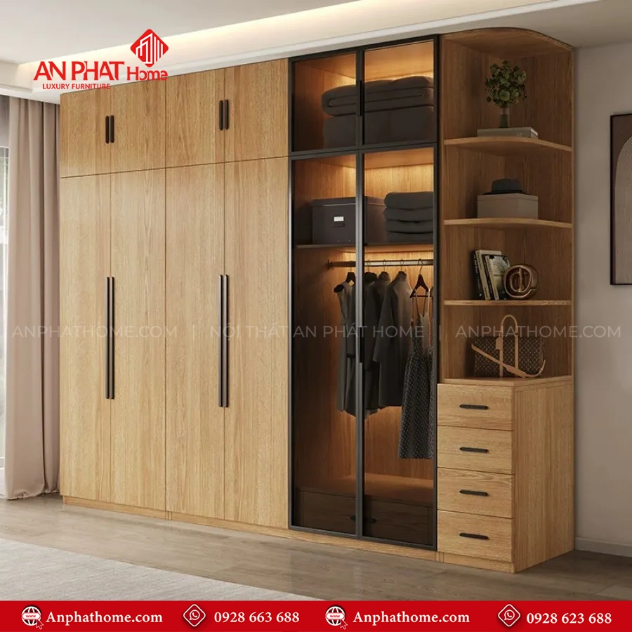 Mẫu tủ quần áo gỗ công nghiệp hiện đại TA-679 9 Mẫu tủ quần áo gỗ công nghiệp hiện đại TA-679 An Phát Home