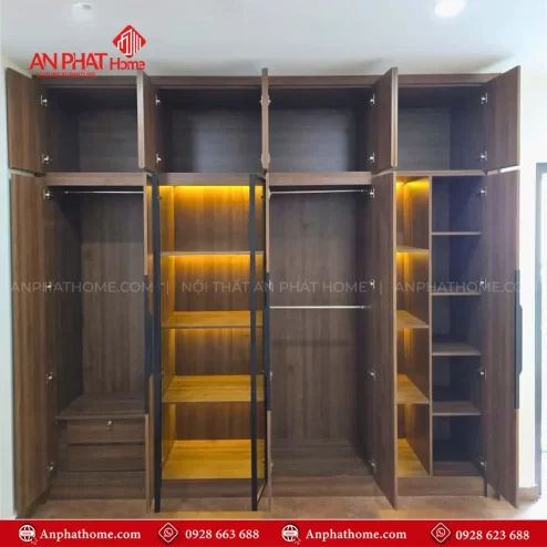 Tủ quần áo gỗ công nghiệp hiện đại