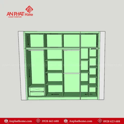 Tủ quần áo thiết kế theo yêu cầu