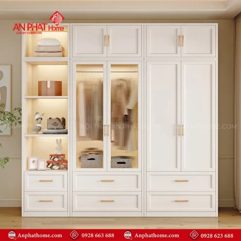 Mẫu tủ quần áo thông minh tiết kiệm diện tích
