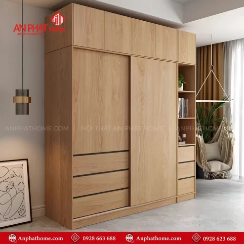 Mẫu tủ quần áo trong phòng ngủ hiện đại TA-707 An Phát Home