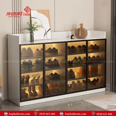 Tủ để giày cánh kính sang trọng T-5514 An Phát Home