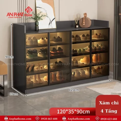 Tủ giày cánh kính hiện đại
