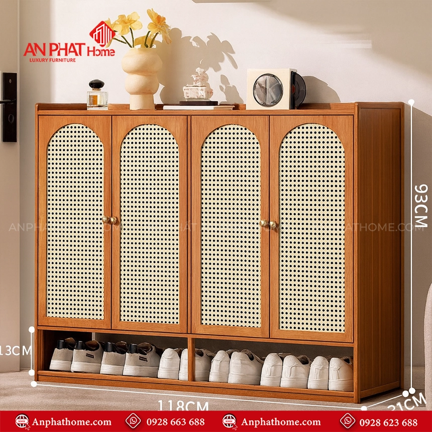 Tủ để giày dép gỗ thiết kế đẹp mắt T-5485 24 Tu de giay dep go thiet ke dep mat T 5485 10
