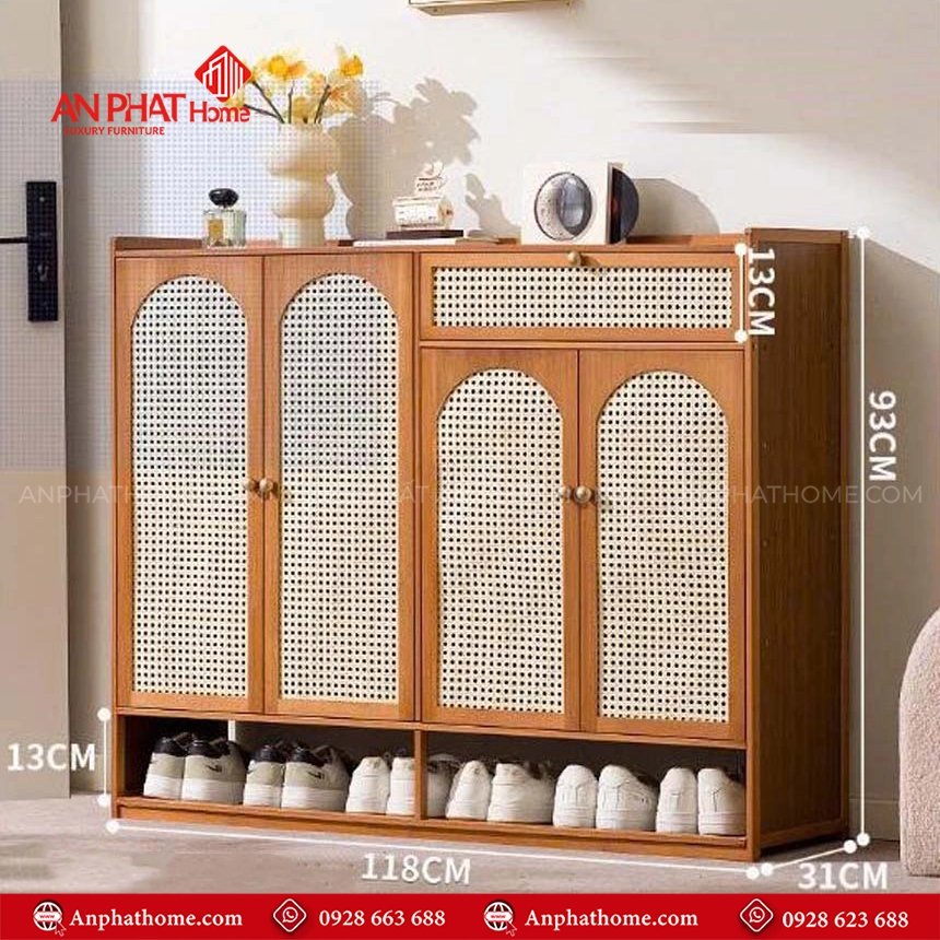 Tủ để giày dép gỗ thiết kế đẹp mắt T-5485 21 Tủ giày thông minh nhỏ gọn