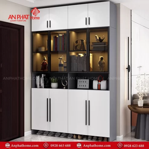 Mẫu tủ giày kịch trần đẹp