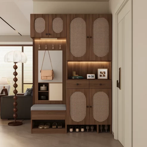 Tủ để giày gỗ mây cao cấp T-5482 An Phát Home