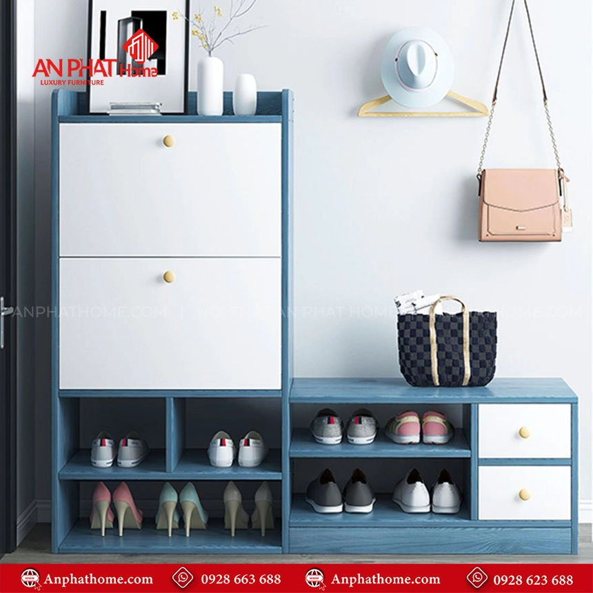 Tủ đựng giày dép gỗ T-5500 17 Mẫu tủ giày gỗ hiện đại