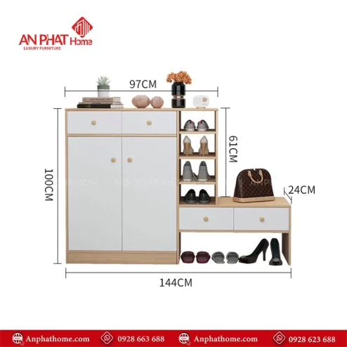 Tu dung giay dep go T 5500 7