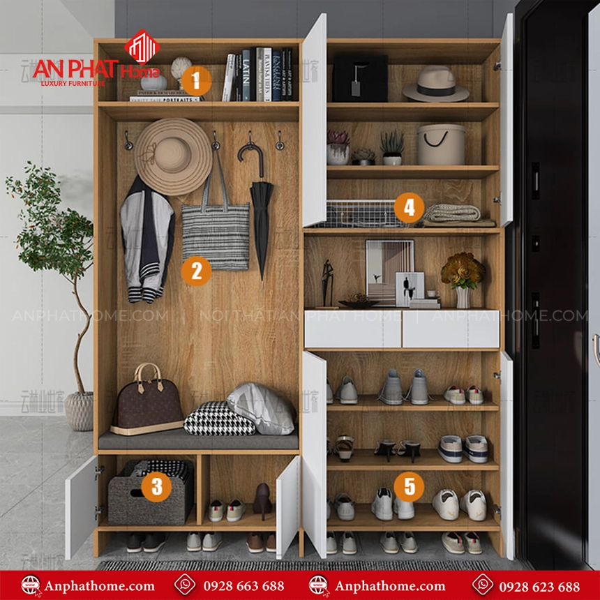 Tủ đựng giầy dép hiện đại T-5494 8 Mẫu tủ giày dép hiện đại