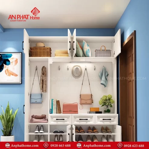 Tủ giày trang trí phòng khách