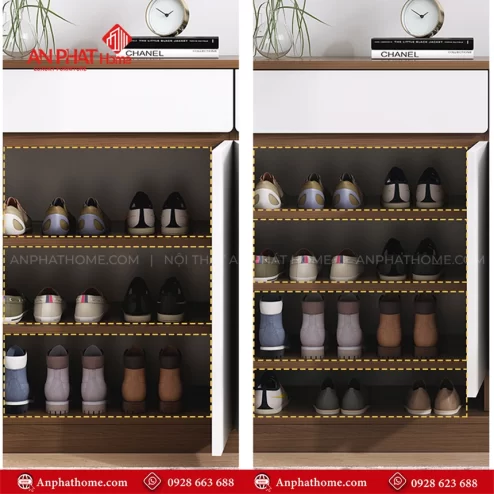 Top mẫu tủ đựng giày dép thông minh