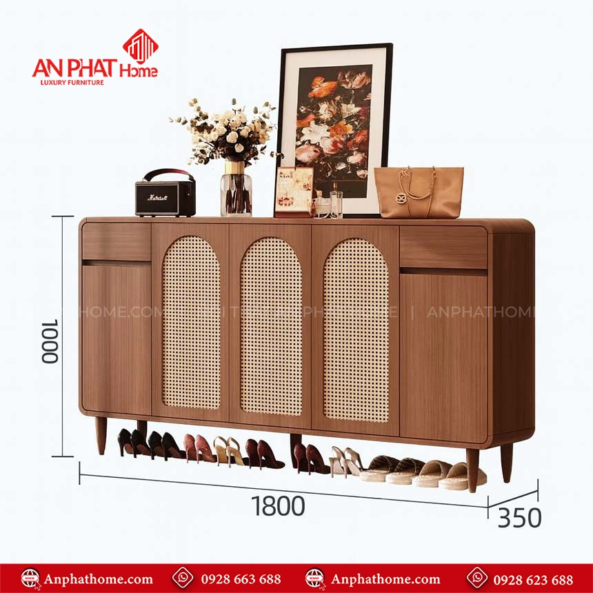 Tủ đựng giày gỗ thiết kế thời thượng T-5480 12 Top 33 mẫu tủ đựng giày gỗ thông minh